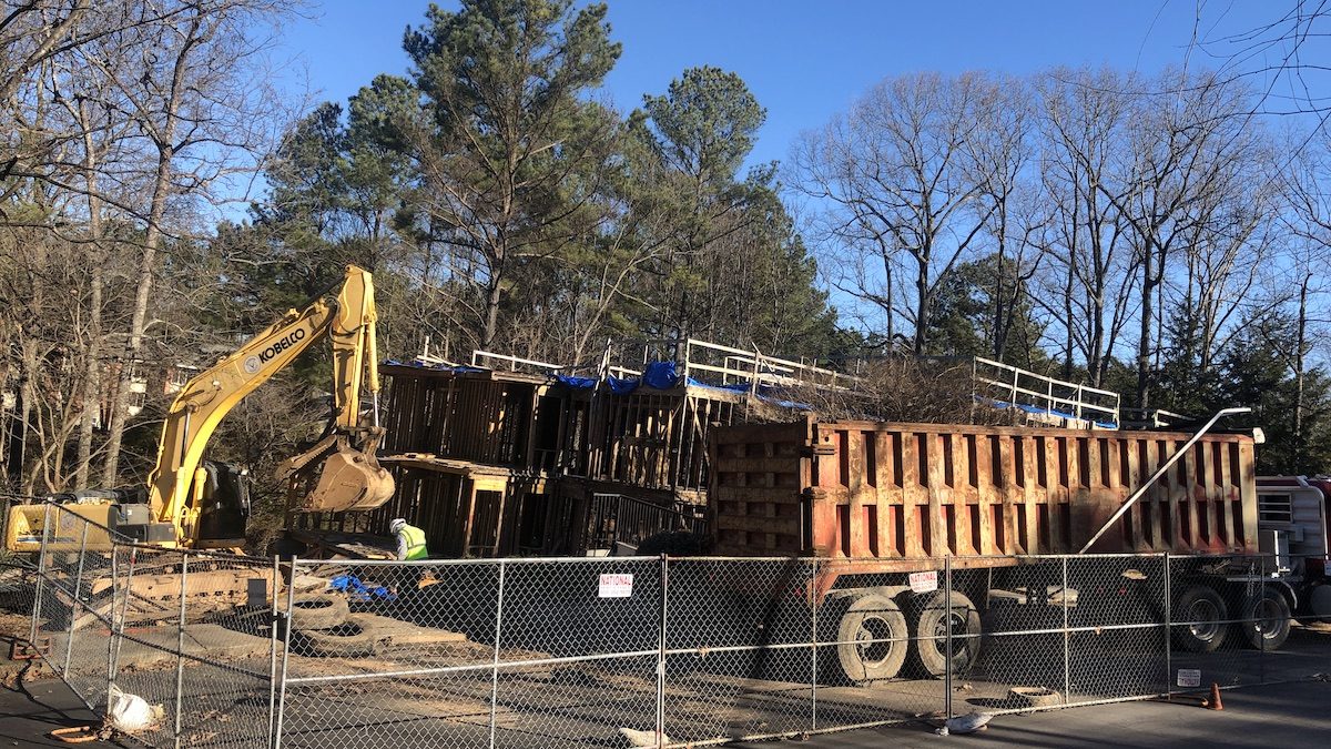 Residential Demolition Apartments, Plantation at Haywood, Fire Damage, Greenville SC