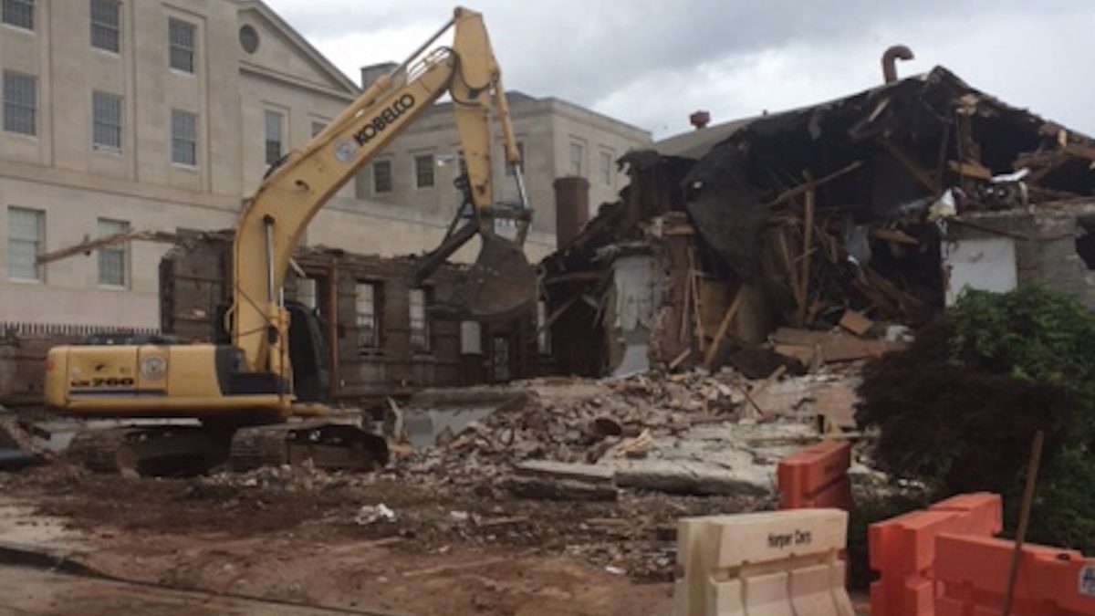 Commercial Demolition Downtown Greenville Irvine Street