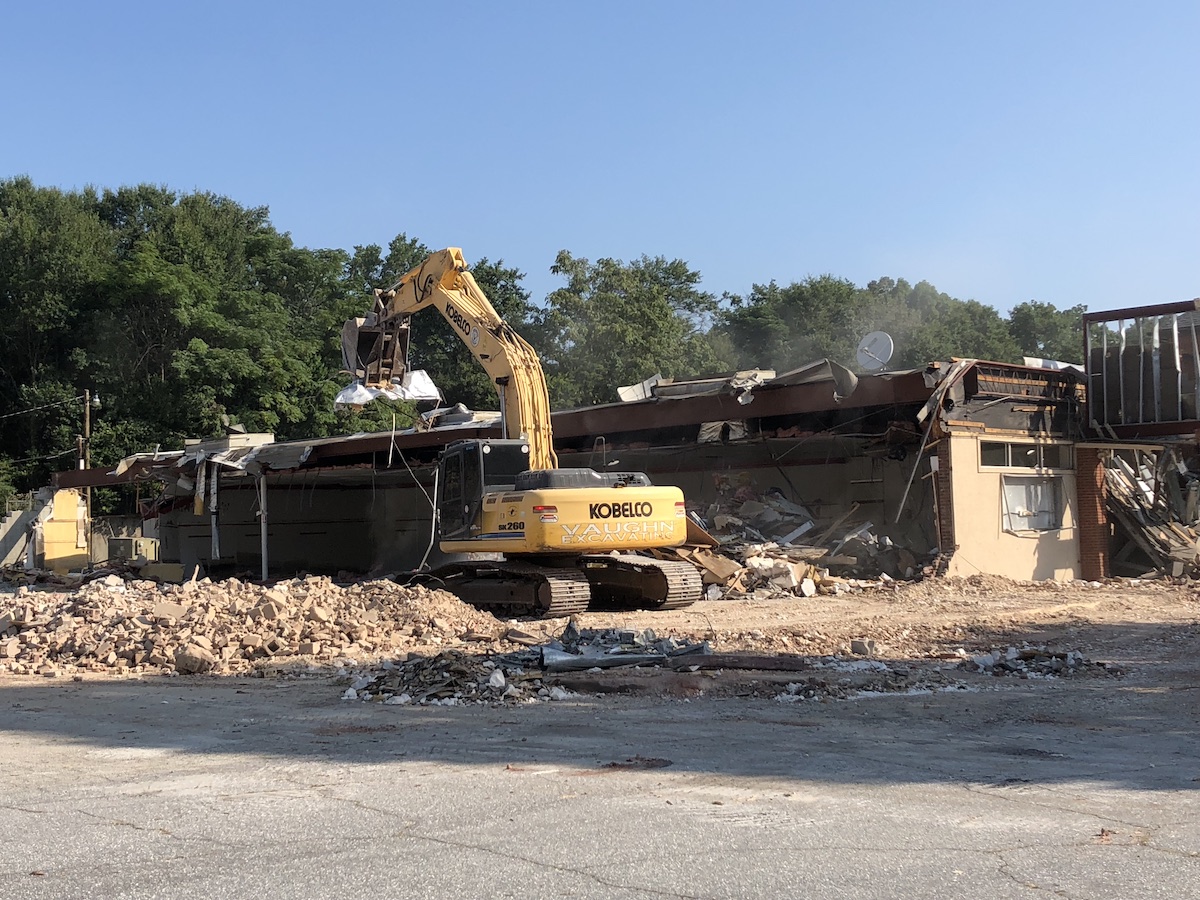 Commercial Demolition, S Pleasantburg Dr, Greenville Vaughn Excavating