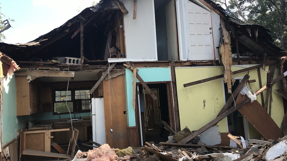 Residential Demolition, West Greenville, South Carolina