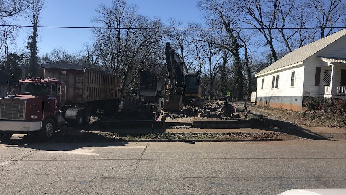 Residential Demolition, Downtown Greenville, Birnie Street