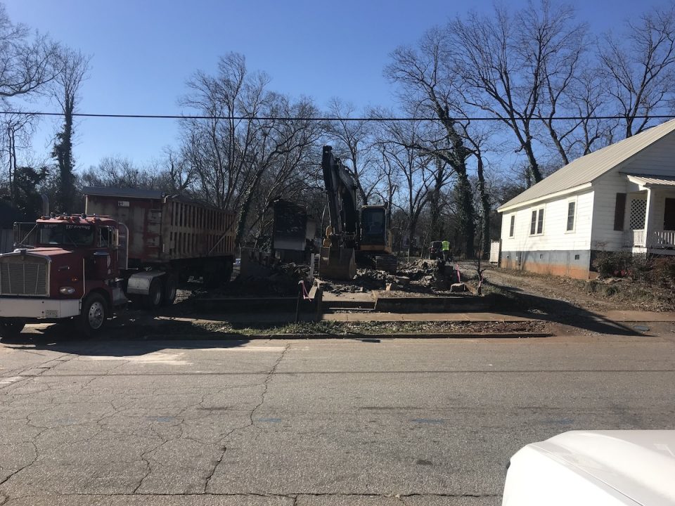 Residential Demolition, Downtown Greenville, Birnie Street